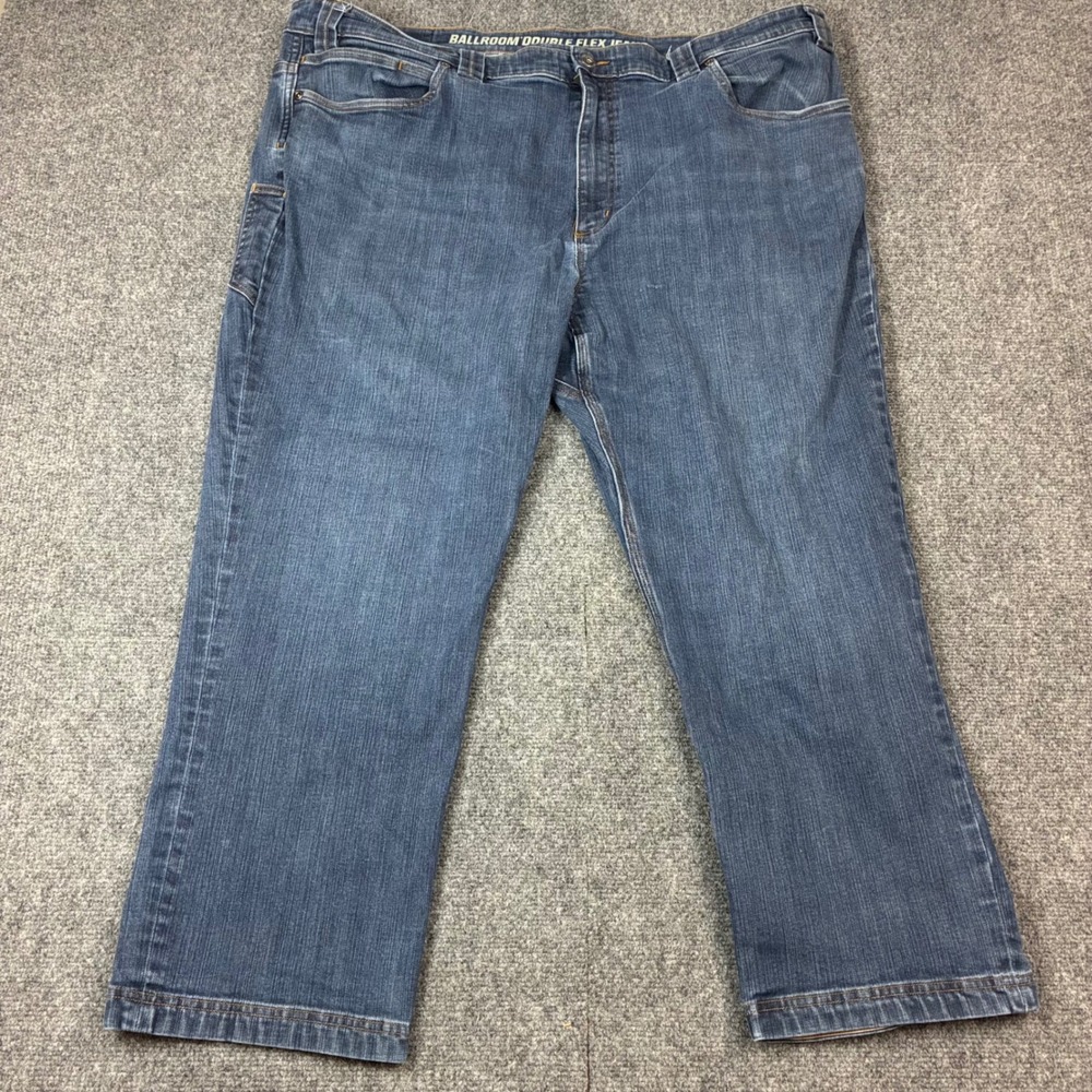 Duluth Trading Co Ballroom Double Flex Jeans Mens 44x28 Relaxed Fit Blue Denim